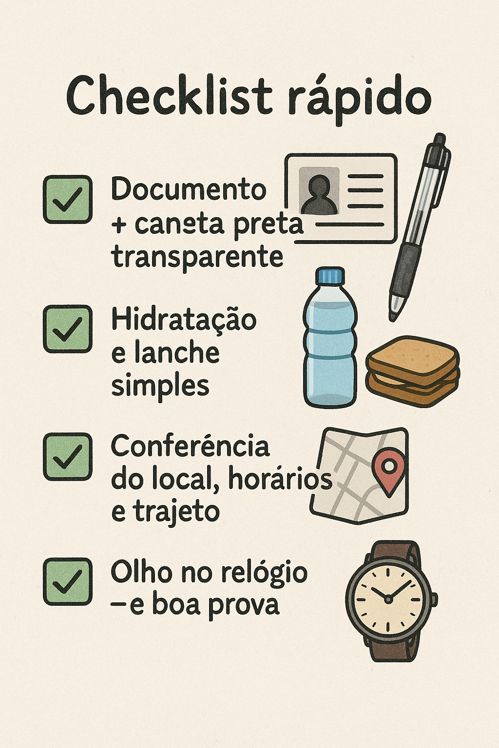 Checklist rápido: do ENEM