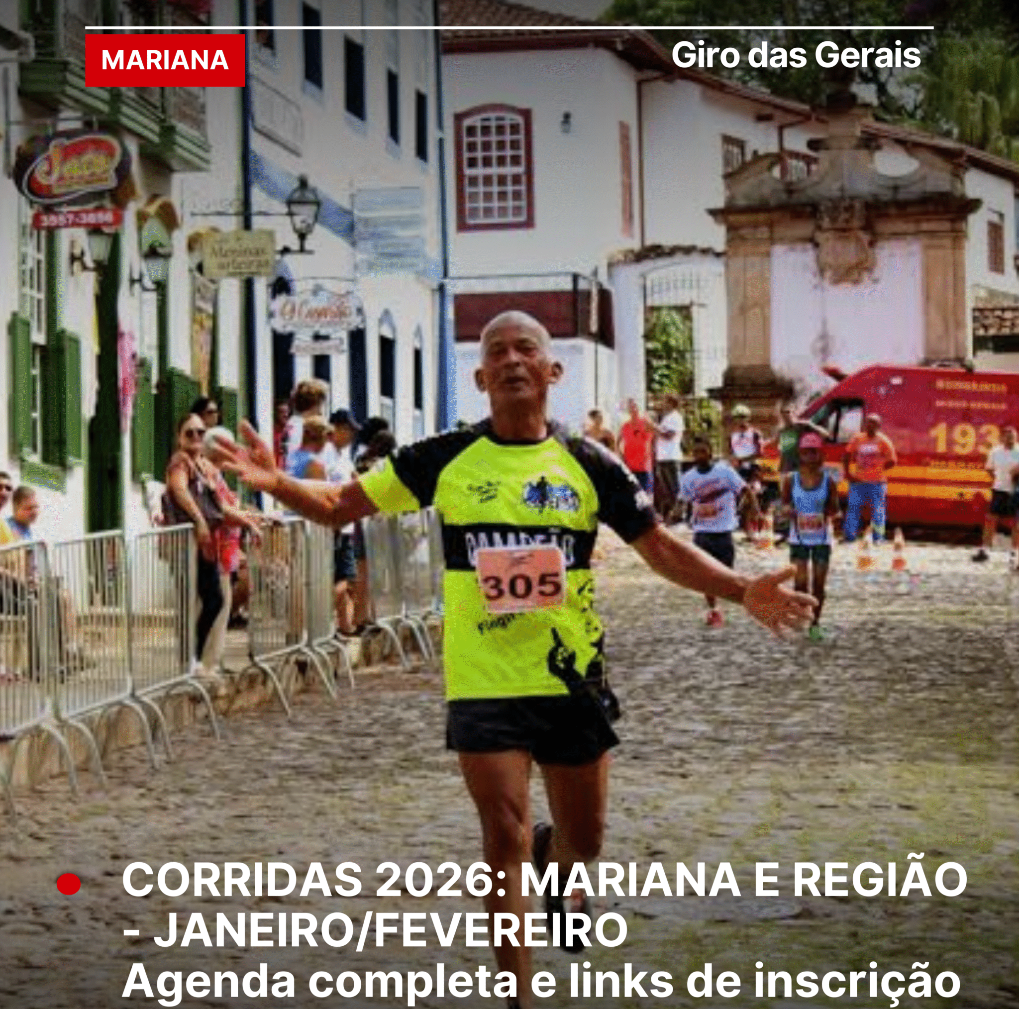 Calendário de corridas em Mariana e Região agita o início de 2026