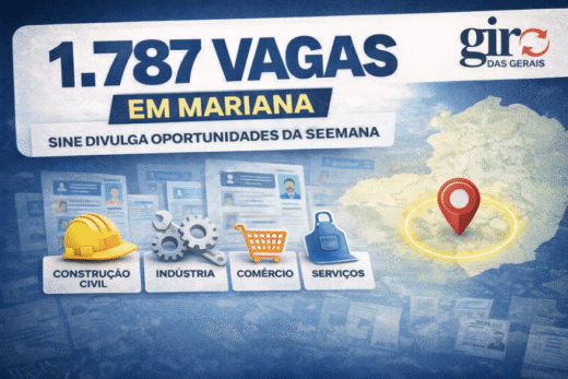 Sine Mariana disponibiliza 1.787 vagas de emprego; veja as oportunidades desta semana