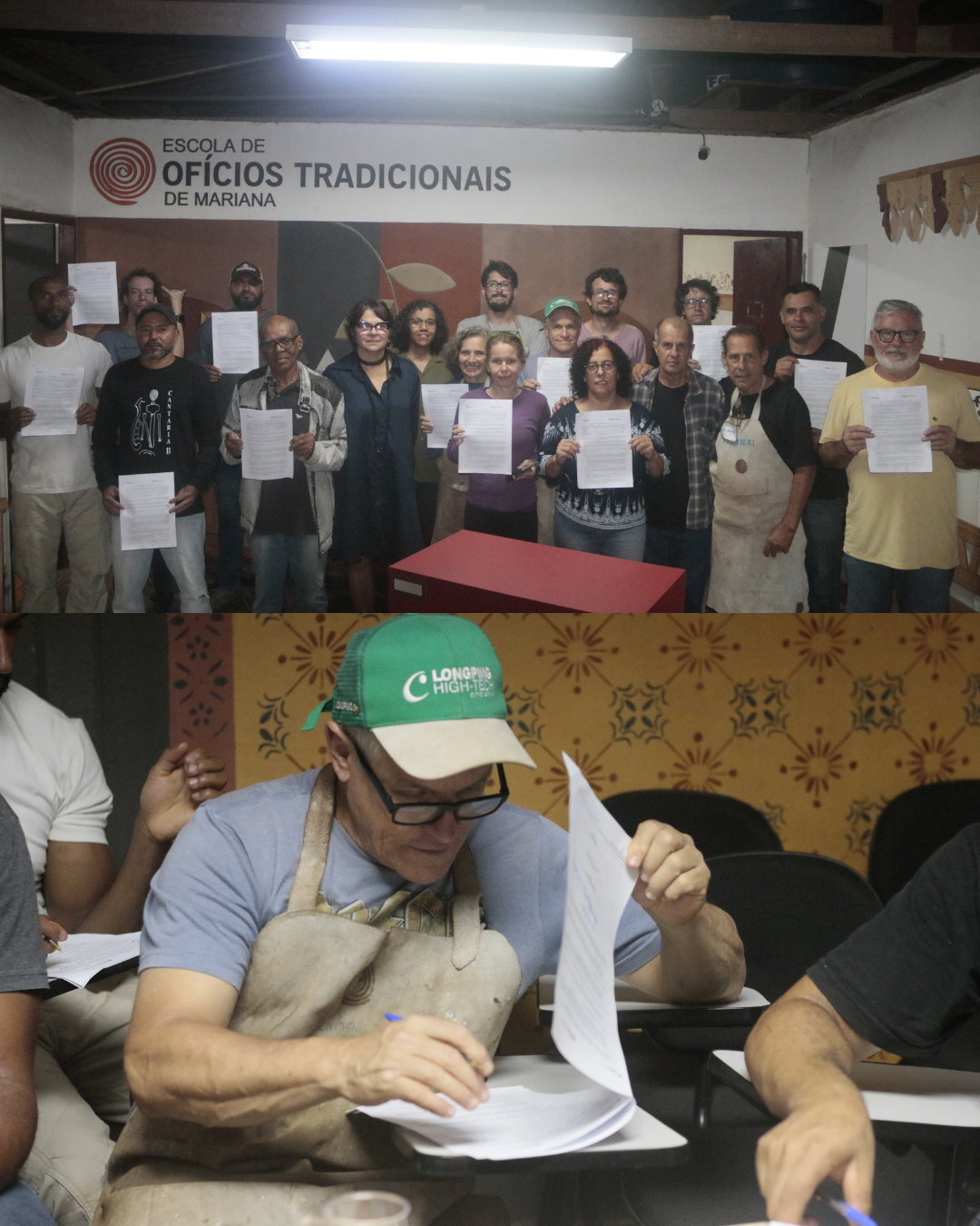 Ex-alunos de escola de ofícios atuam em restauração na Gruta da Lapa