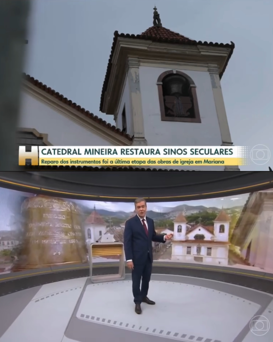 Catedral da Sé é tema de reportagem do Jornal Hoje sobre restauro de sinos