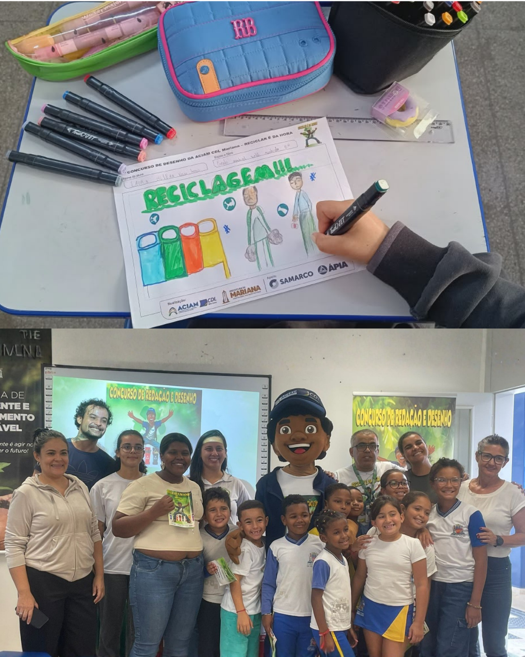 Quando o lixo vira tema de aula: projeto leva reciclagem a escolas de Mariana