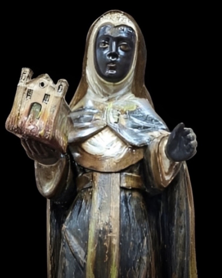 Imagem de Santa Efigênia recuperada em site de leilões volta a Monsenhor Horta nesta sexta (7)